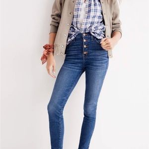 Madewell 10" High-Rise Skinny Jeans: Chewed-Hem